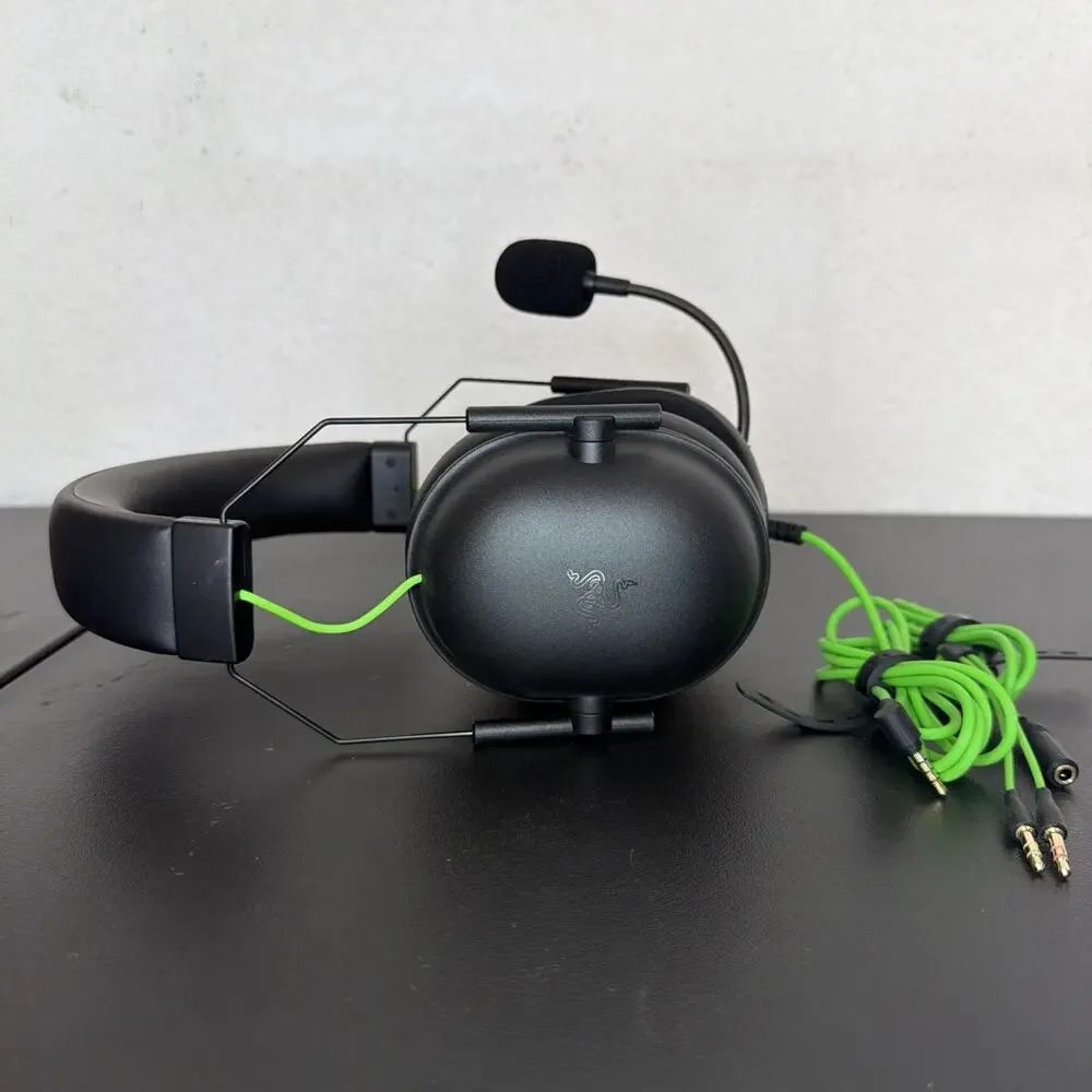 Razer BlackShark V2 X RZ04-0324 Wired Gaming Headset Black Green Tested